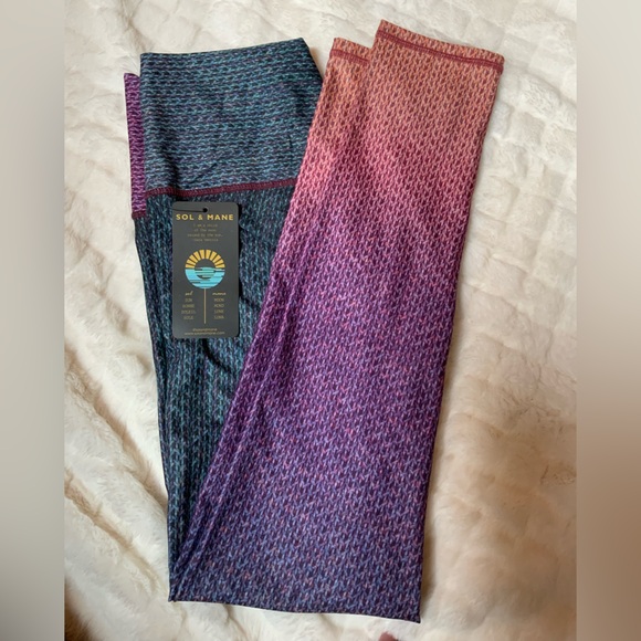 NWT Sol & Mane Cora Fade Full legging Purple/Grey Size Medium - Picture 4 of 5